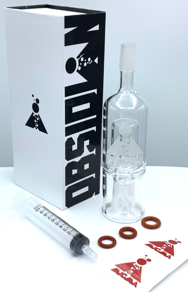 Obsidian volcano bubbler attachment